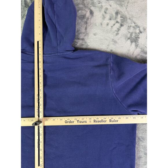 Y2K Under Armour Detroit Tigers MLB Hoodie L‎ Blue Pullover Fleece - Picture 4 of 6